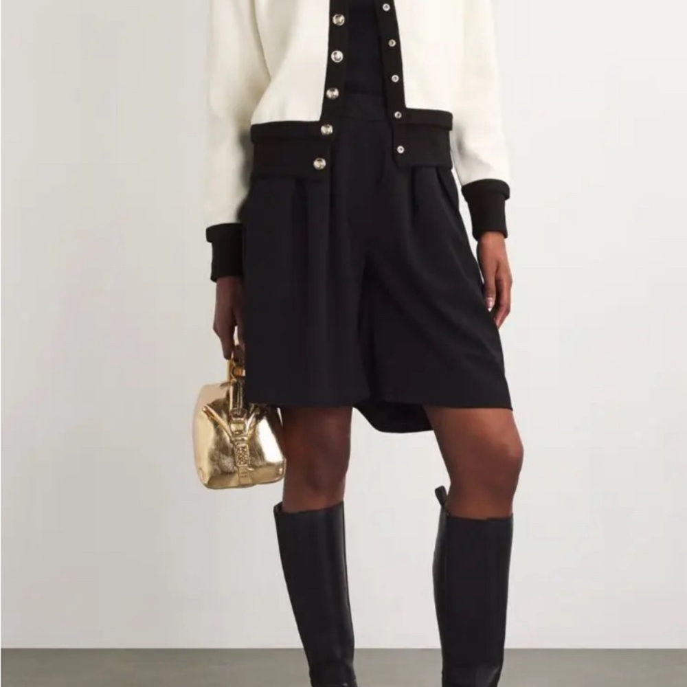 Sandro Cardigan | Contrast Trim | Preppy Sweater | French Designer | NWOT | $370 - Picture 6 of 12